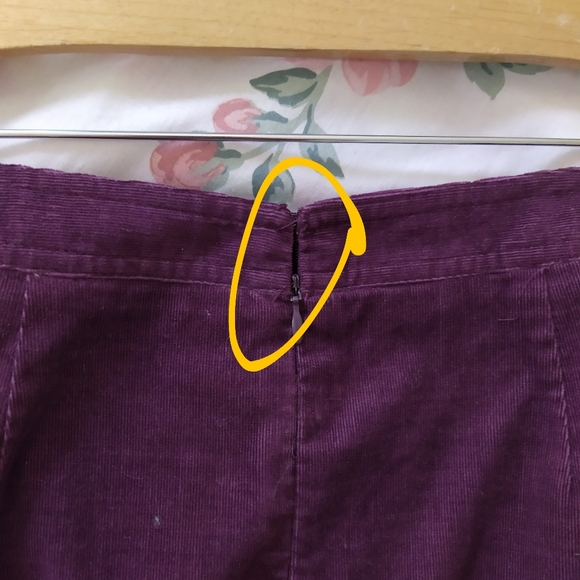 Lot of 2 High Waisted A Line Skirts Purple Beige - Picture 8 of 9